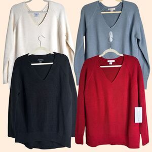 Athleta Hanover V-Neck Sweater Lot